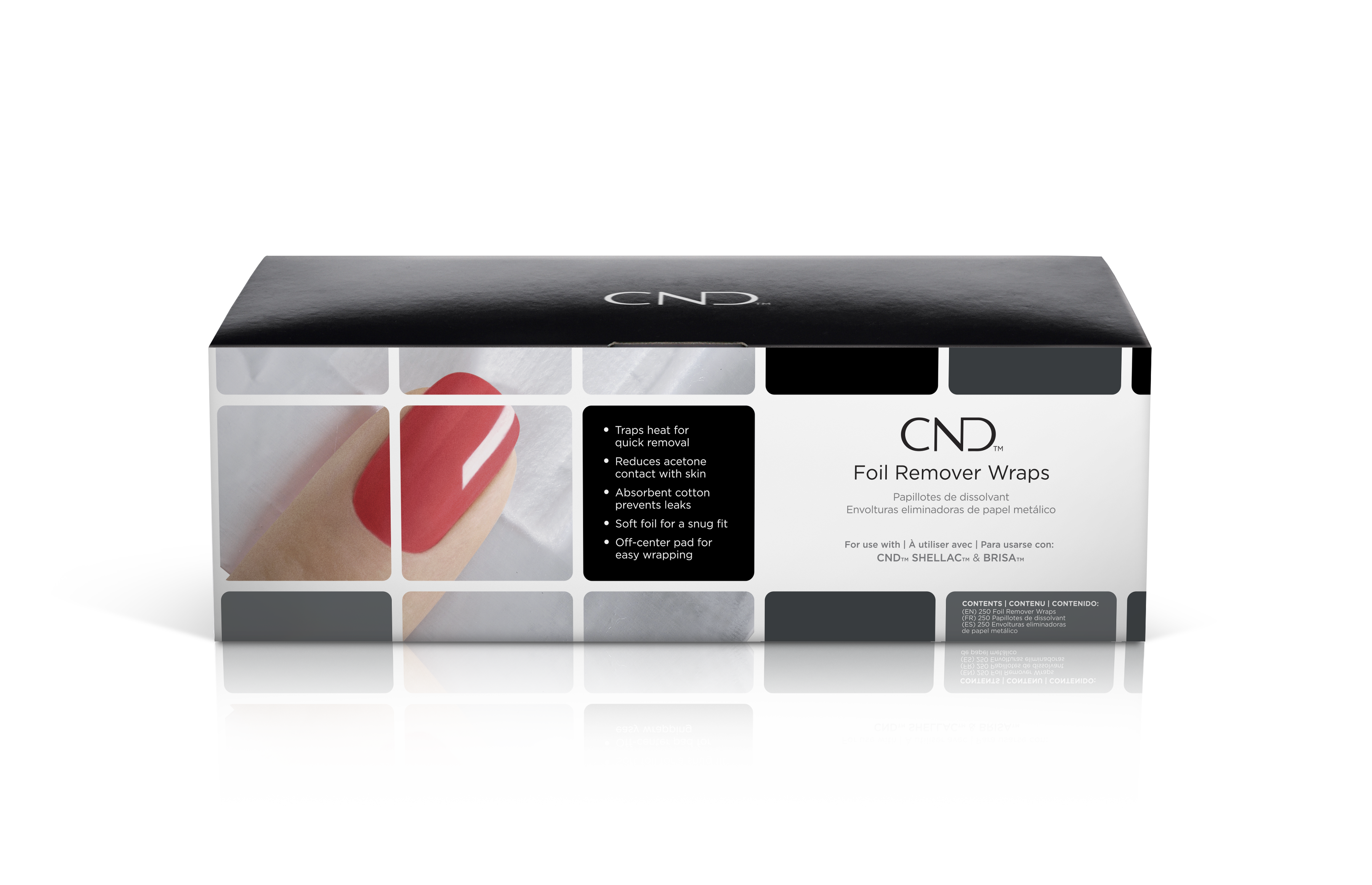 CND Shellac Foil Remover Wraps 250pzas